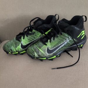 Nike Kids Black and Green Football Cleats